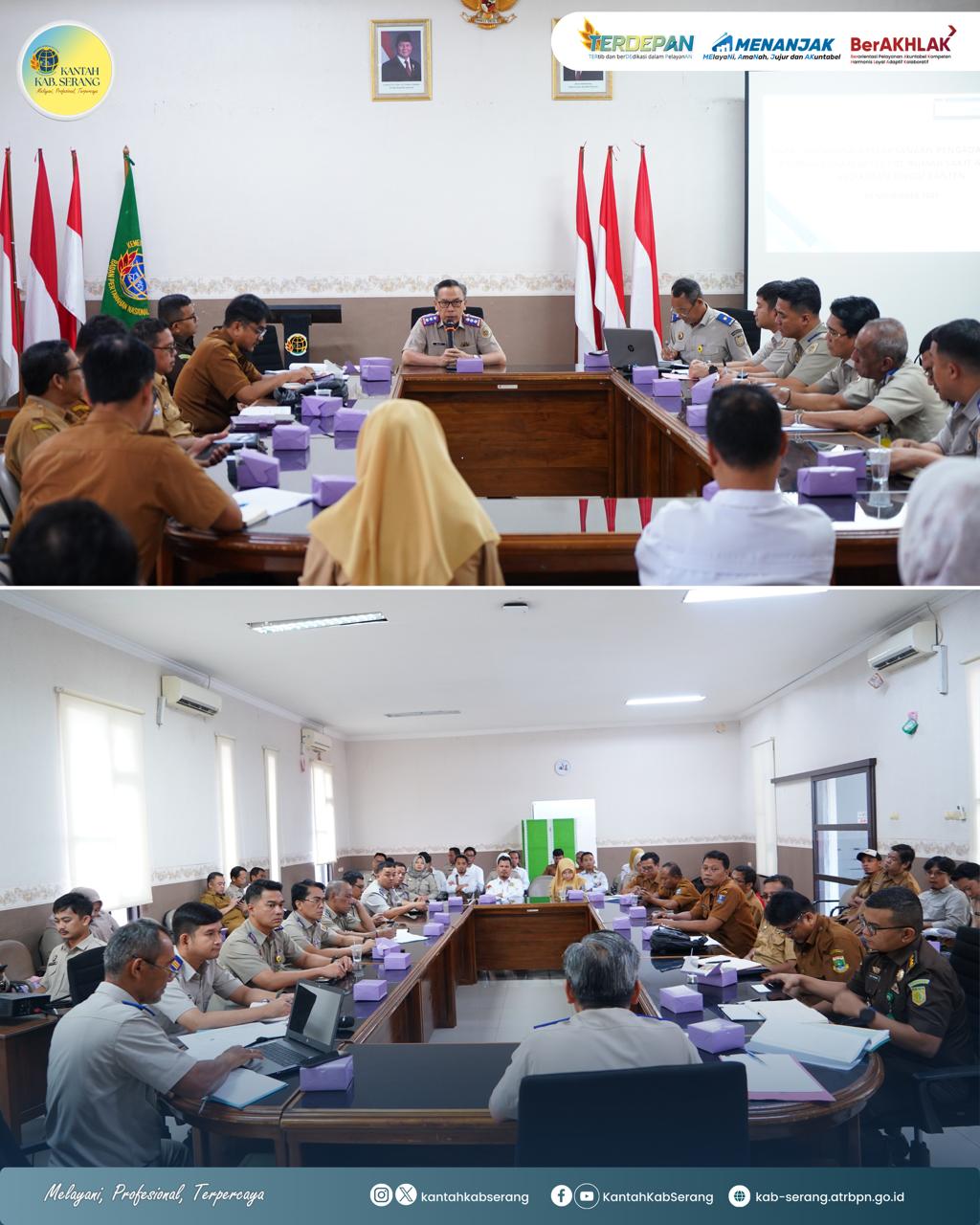 Koordinasi Pelaksanaan Pengadaan Tanah Pembangunan Akses Tol Rumah Sakit Adhyaksa Kejaksaan Tinggi Banten