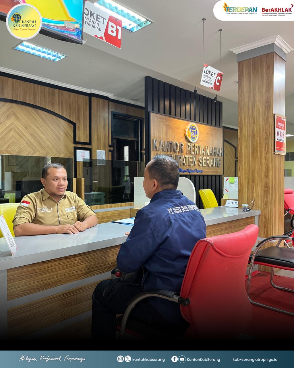 Kantor Pertanahan Kabupaten Serang hari Sabtu tanggal 22 November 2025 membuka layanan PELATARAN